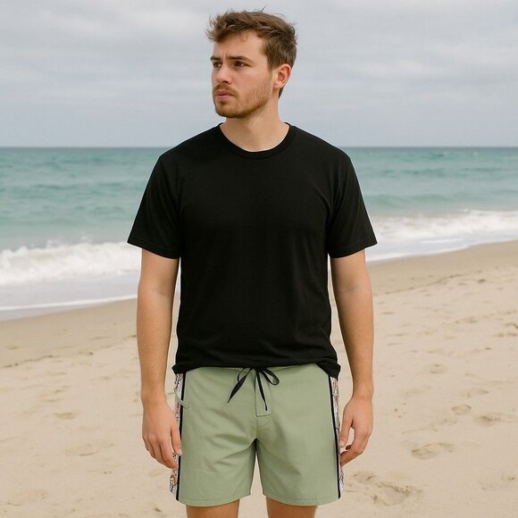 VANS Men's 32 x 8 Sidelines 18" Outseam Board Shorts Sample "Celadon Green" NWT - Picture 3 of 9